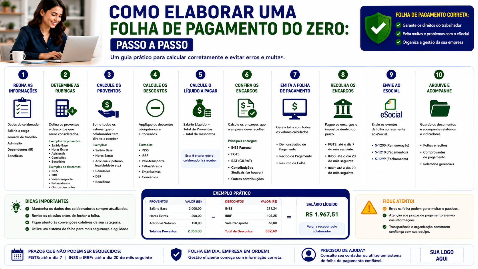 Como elaborar uma folha de pagamento do zero: passo a passo